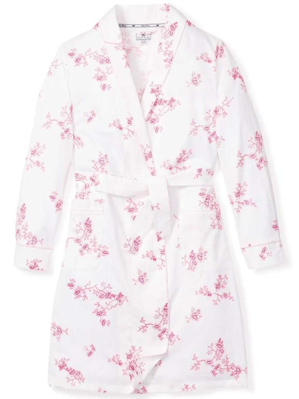 Petite Plume English Rose Cotton Luxury Robe Floral NWT Monogram Medium